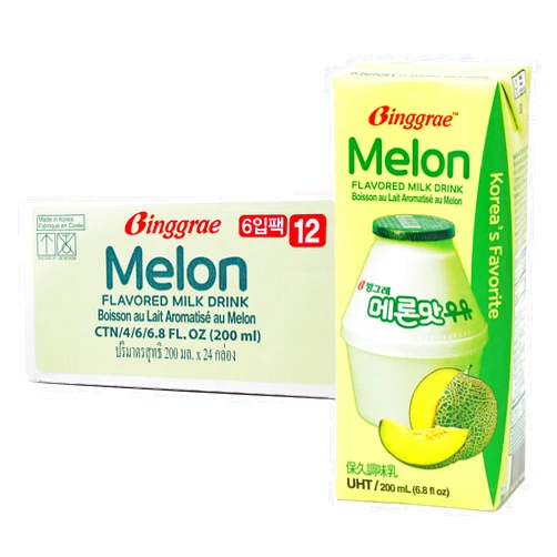 Binggrae Melon Flavored Milk (Pack of 24)
