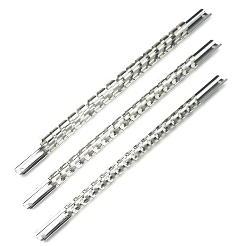 Neiko 03969A Socket Holder Rail, 3 Piece Organizer Set | 1/4, 3/8 and 1/2-Inch Drive
