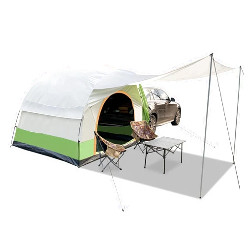 Hasika SUV Tent for Car Camping Universal Fits All SUVs VANs, 6 Person Capacity includes Rainfly and Poles UPF 50 + 8.2' W X 8.2' L X 6.6' H