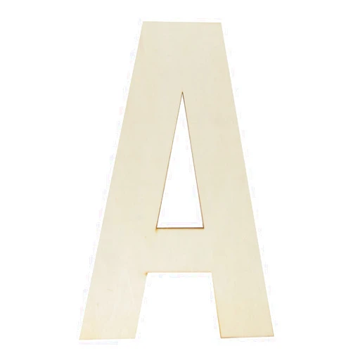 Hongma Wooden Letters 12 Inch, Big Wooden Letter A Shapes Cutouts Blank Unfinished Large Wood Alphabet Letters for DIY Crafts Wall Decor Painting Wedding Birthday Party Decoration Room Home Decorations