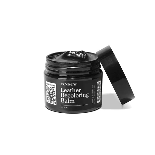 Clydes Leather Company Clyde's™ Recoloring Balm | Non-Toxic Material Dye & Restorer for Furniture, Car Seats, & More | 23 Colors (Black, 50ML)