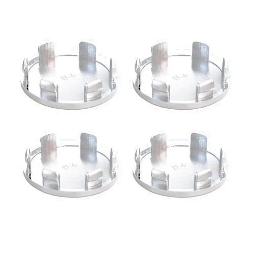 QGQZIQG 4pcs 54mm Dia Wheel Tyre Center Hub Caps Cover 6 Clips for Auto Vehicle (Chrome)