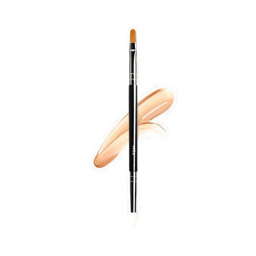 Ksvsonrvi Double-ended Concealer Brush, Under Eye Mini Dual End Makeup Brush with Sponge Synthetic Bristle
