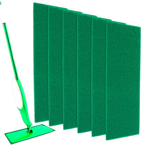KEEPOW Scrub Mop Pads Replacement Compatible with Libman Freedom Spray Mop, Mop Scrubber Attachment for Floor Cleaning, Fit for Rubbermaid and Turbo & Other 18 Inch Microfiber Mops