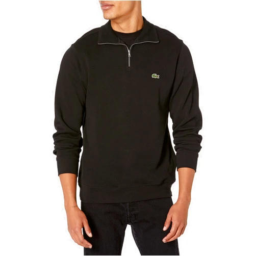 Lacoste Men's Long Sleeve 1/4 Zip Cotton Sweatshirt Core