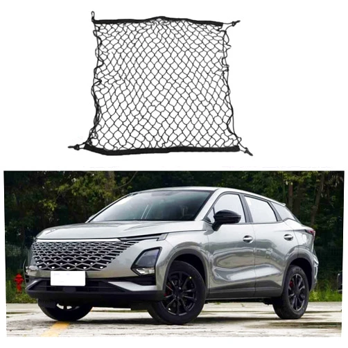 HYJSQ Car Trunk Cargo Organizer Net for Chery Omoda 5 C5 FX 2022 2023 2024, Rear Storage Luggage Net Adjustable Elastic Organizer Net