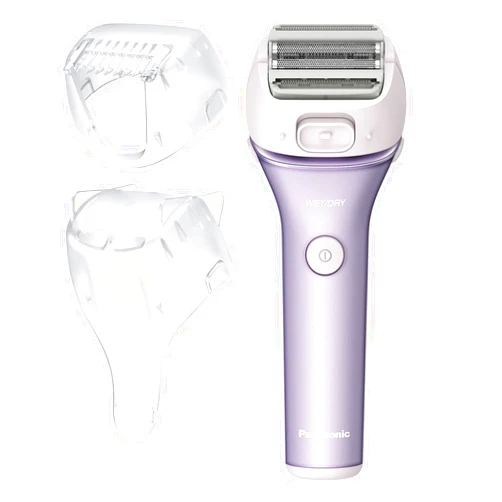 Panasonic Electric Shaver for Women, Cordless 4-Blade Shaver, Bikini Attachment, Pop-Up Trimmer, Wet Dry Operation - ES-AWL8AV (Purple)