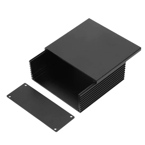 Yosoo Health Gear DIY Aluminum Project Box Electronic Junction Box Aluminum Cooling Box Enclosure Case Shell 4 inch Circuit Board Box 40 * 100 * 110mm Black