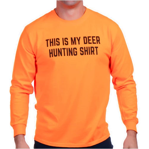 Ann Arbor T-shirt Co. This is My Deer Hunting Shirt | Funny Hunter Blaze Orange Safety Clothes T-Shirt
