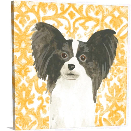 CANVAS ON DEMAND Parlor Pooches III Canvas Wall Art Print by June Erica Vess, Contemporary, Home Decor, Dog, Wildlife Artwork, 20