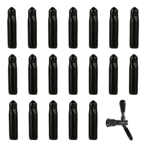 Styquenzer 20 Pcs Beer Tap Cover Draft Beer Faucet Cap, Draft Faucet Keg Caps Rubber Tap Soother Sanitary Covers Beer Tap Plug Keg Tap Kit Beer Nipple for Most Standard American Draft Beer Faucet