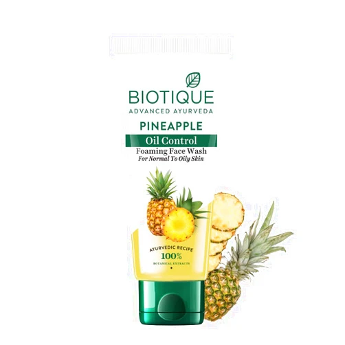 Biotique Bio Pineapple Oil Control Foaming Face Wash, 150Ml I For Normal To Oily Skin
