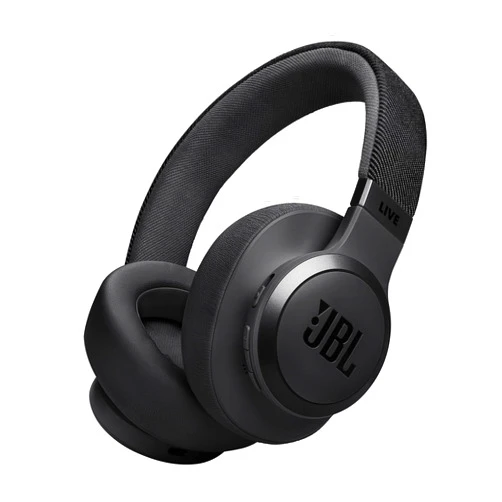 JBL Live 770NC - Wireless Over-Ear Headphones with True Adaptive Noise Cancelling with Smart Ambient, Up to 65 Hours of Battery Life, Comfort-fit Fabric Headband & Carrying Pouch (Black)