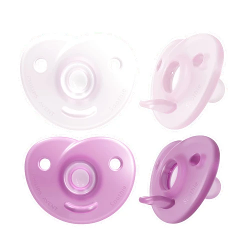 AVENT Philips AVENT Soothie Heart Pacifier, 0-3 Months, Pink/Light Pink, 4 Pack, ‎SCF099/42