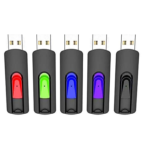 RAOYI 5 Pack 32GB USB Flash Drive, USB 2.0 Memory Stick Thumb Drives Jump Drive Pen Drive for PC Laptop Computer - 32G Multipack