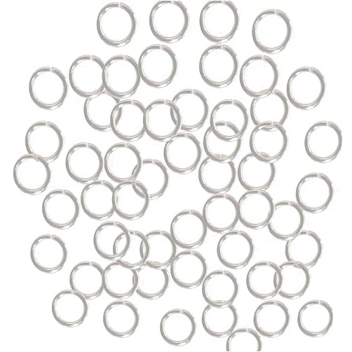 Rockin Beads (TM) Rockin Beads 400 Jump Rings Silver-Plated Brass 7mm Round, 18 Gauge Chain Links