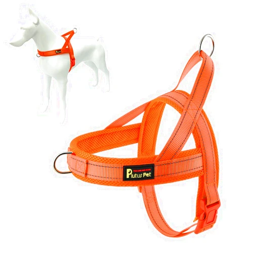 Plutus Pet No Pull Dog Harness with Breathable Mesh Padded, Adjustable Reflective Escape Proof Dog Harness, Quick Fit Dog Vest Harness for Small Medium Large Dogs(XS, Orange)