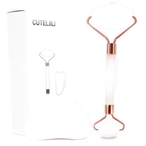 CUTELIILI Jade Roller for Face Care, Pink Guasha Tool for Face, Face Roller Skin Care to Reduce Wrinkles and Lifting