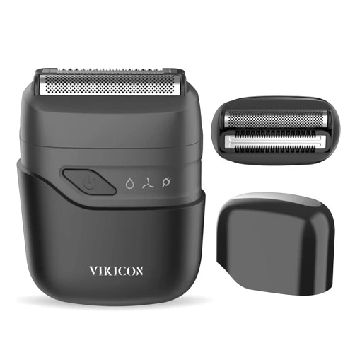 VIKICON® Foil Shavers for Men, Mini Electric Razor for Men Face, Portable Compact Travel Shaver w/Dual Floating Foil & Comb Blades, Close Shave Stubble Trimmer, On-The-Go Shaver, USB-C, Gifts for Men
