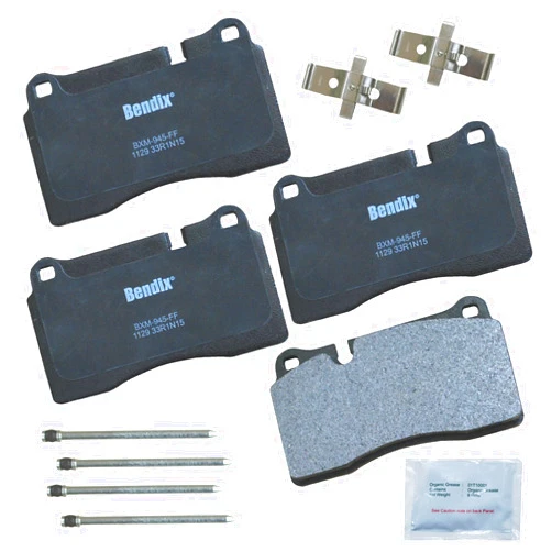 Bendix Priority1 CFM1129 Semi-Metallic Brake Pads for Chevrolet Camaro 2015-2014, Corvette 2012-2009, Corvette 2019-2015, Ferrari 360 2005-2000, California 2013-2009, Volkswagen Touareg 2017-2007