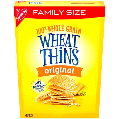 Wheat Thins Original Snacks, Whole Grain Wheat Crackers, Snack Crackers, Family Size, 14 oz