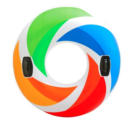Intex Color Whirl Swimming Pool Float Tube with Handle 48 inch