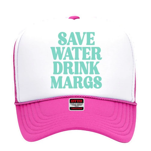 Internet Originals Save Water Drink Margs Trucker Hat - Premium Snapback for Men and Women - Funny Cute Margarita Drinking Tequila