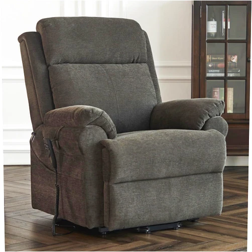 DYNOX Lift Chair Recliners with Extra Wide Footrest and Massage and Heat, Dual Motor Power Lift Sofa with Infinite Adjust for Back and Footrest, Grey