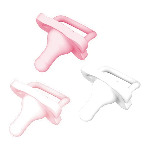 Dr. Brown's HappyPaci 100% Silicone Baby Pacifier, Contoured One-Piece Design, White, Pink, Light Pink, 0-6m, BPA-Free, 3 Pack
