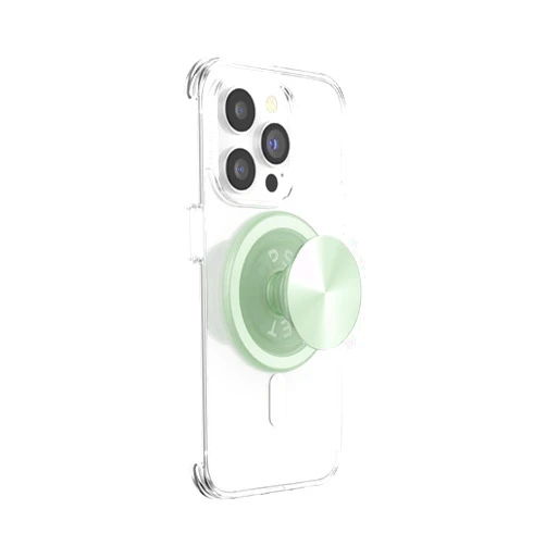 PopSockets Phone Grip with Expanding Kickstand, Compatible with MagSafe, Adapter Ring for MagSafe Included, Wireless Charging Compatible - Honeydew