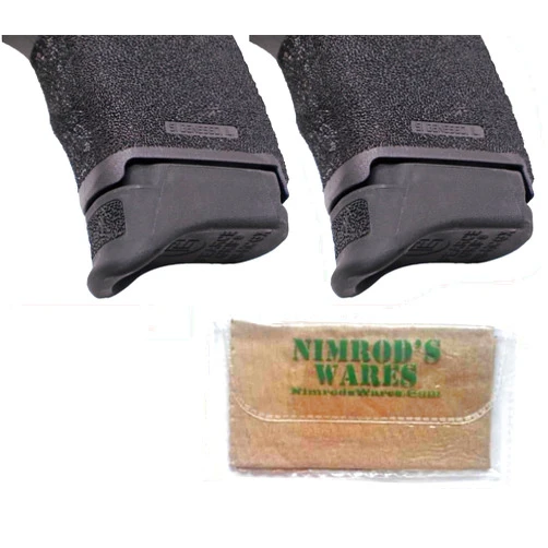 Nimrod's Wares Two Pearce Grip Extensions Compatible with Springfield Hellcat and Hellcat Pro (not 10-rd) PG-HCGX Bundle with Microfiber Cloth