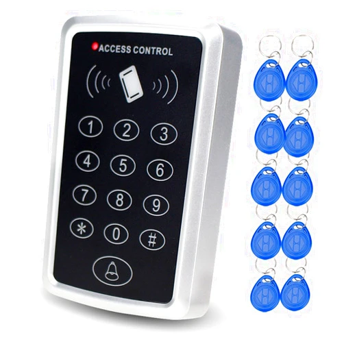 LIBO Smart Home LIBO 125KHz RFID Standalone Access Control Keypad Access Controller Reader 1000 Users with 10 RFID Keychains for Door Lock Entry Security System