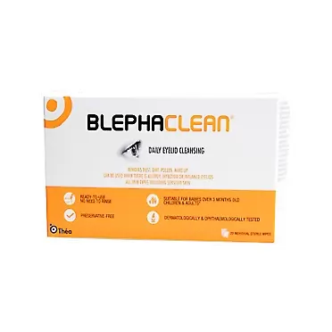 Thea Blephaclean Eyelid Sterile Cleansing Wipes, Pack of 20 Wipes