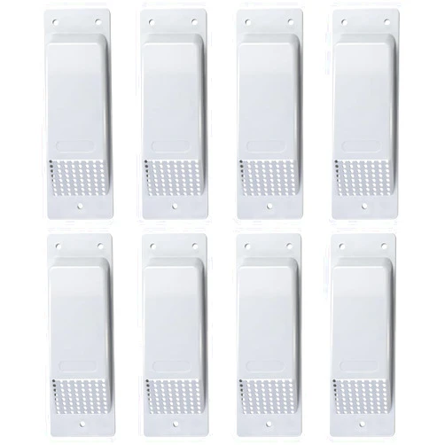 Vanshly 8 Pack Shipping Container Air Vent, Cross Flow Ventilation,Reduce Heat and Humidity for Cargo Shipping Containers - Light Grey