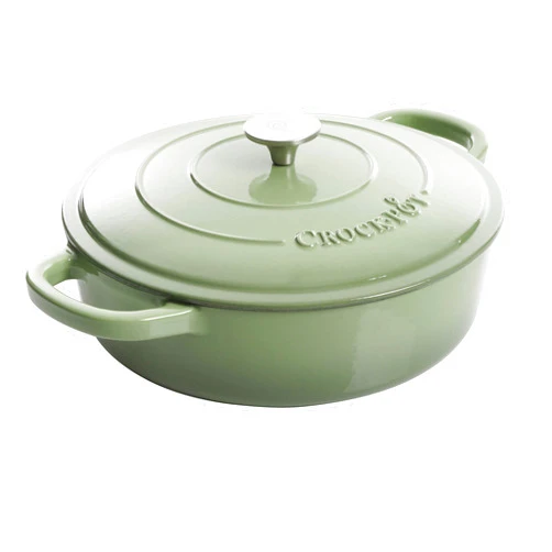 Crock-Pot Crock Pot Artisan Enameled Cast Iron Braiser W/Lid, 5-Quart, Pistachio