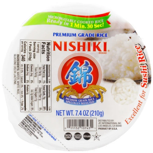 Nishiki Steamed White Rice, 7.4-Ounce (Pack of 6)