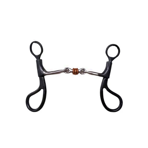 Dutton Bits The Bit Makers Dutton Bit Dog Bone with Copper Rings and Tear Drop Shank Equine Bit
