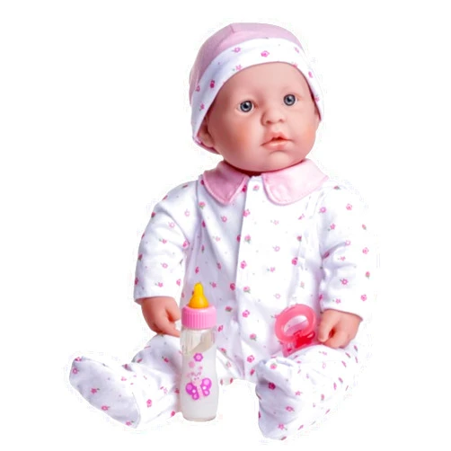 JC Toys Caucasian 20-inch Large Soft Body Baby Doll | La Baby | Washable |Removable Pink Outfit w/ Hat and Pacifier | For Children 2 Years +
