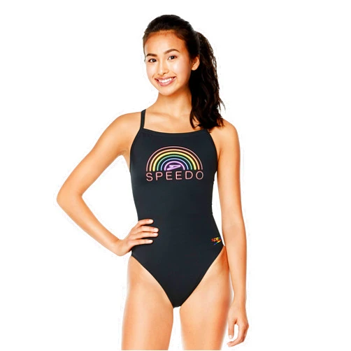 Speedo Women's Swimsuit One Piece Endurance+ Flyback Printed Adult Team Colors
