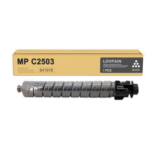 LOVPAIN MP C2503 / MP C2003 High Yield Toner Cartridge (1-Pack, Black) - Lovn Compatible C2503 841918 Black Toner Cartridge (up to 15,300 Pages) Replacement for Ricoh MP C2003 C2004 C2503 C2504 C2503H Printer