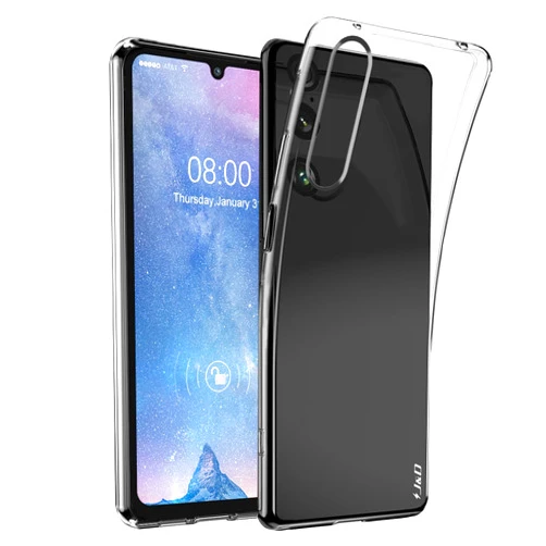 J&D Case Compatible for Sony Xperia 1 VI Case, Ultra Slim Lightweight Clear Anti-Shock Protective Rubber Silicone Bumper Case for Xperia 1 VI Cover, Transparent