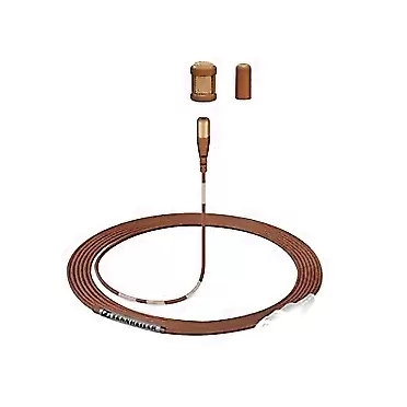 Sennheiser Pro Audio Sennheiser MKE 1-4-2 - Omnidirectional Subminiature Lavalier Microphone with 3-Pin Lemo Connector - Brown