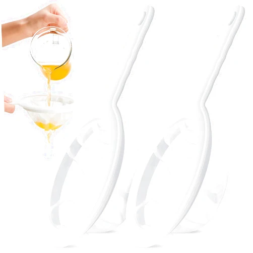 Zopeal 2 Pieces Ultra Fine Mesh Strainer Nylon Food Juice Strainer Yogurt Mesh Sieve Plastic Mesh Colander with Handle Mini Brine Shrimp Separation Net for Kitchen(100/400 Mesh)