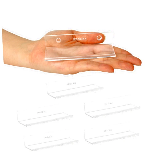 WANLIAN Clear Vinyl Record Shelf Wall Mount 6 Pack,vinyl holder wall,Acrylic Album Record Holder Display Your Daily LP Listening in Office Home (Clear)