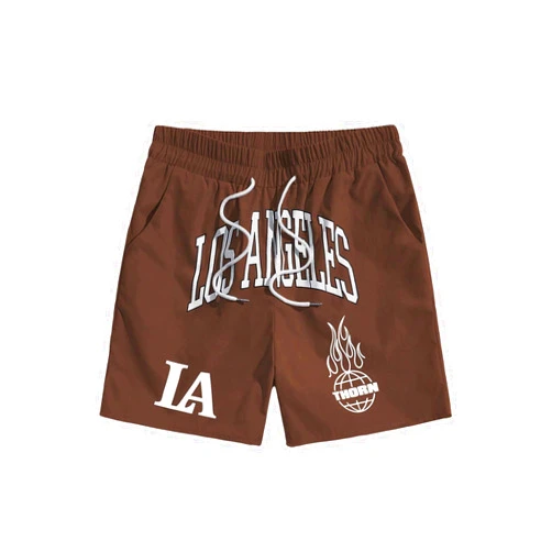 SOLY HUX Men's Drawstring Waist Athletic Shorts Workout Basketball Shorts Summer Printed Track Shorts