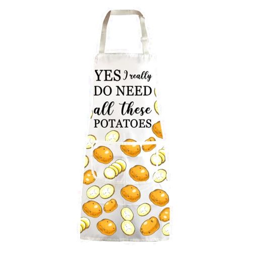 MBMSO Potato Lovers Gifts Funny Potato Bib Apron I Really do Need all these Potatoes Apron French Fries Potato Chips Aprons