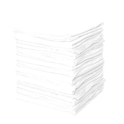 Nabob Wipers New Premium White T-Shirt Knit Rags, Exact Cut Pieces - 100% Cotton, Cloth Rags, Excellent for General Cleaning, Spills, Home, Staining, Polishing, Bar Mop 18