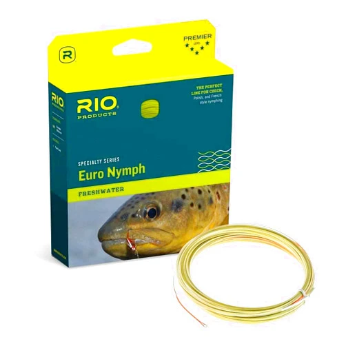 RIO Products FIPS Euro Nymph Fly Line (#2-5) - Floating, Orange/Sage/Olive