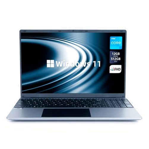 Chicbuy Laptop Computer, 15.6'' Laptop with 12GB DDR4 512GB SSD, Quad-Core Celeron N5095 Processors, Pre-Installed Windows 11, 1080P IPS FHD Display, USB 3.0, Bluetooth 4.2, 2.4/5G WiFi(Gray)