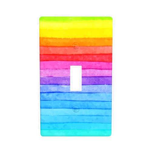 AIMASTZ Colorful Tie Dye Rainbow 1 Gang Light Switch Cover Single Toggle Wall Plate Outlet Cover Decorative Faceplate Electrical Switchplate Home Decor 4.5